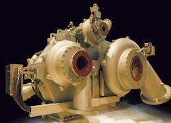 Figure 1. An example of an integrally geared compressor with IGV. Figure 1. An example of an integrally geared compressor with IGV.