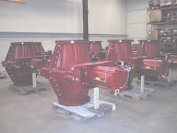 Figure 2. 24-inch control pinch valves delivered to a Western Canada mining operation for flotation cell control. The valves are controlled via a 4-20 mA electropneumatic positioner. Figure 2. 24-inch control pinch valves delivered to a Western Canada mining operation for flotation cell control. The valves are controlled via a 4-20 mA electropneumatic positioner.