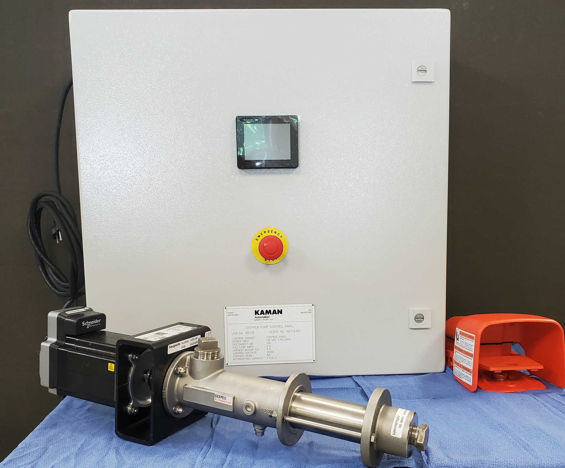 SEEPEX dosing pump with encoder control module.
