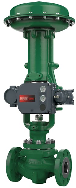 Figure 4. This Fisher easy-e globe valve assembly utilizes an equal-percentage trim. Figure 4. This Fisher easy-e globe valve assembly utilizes an equal-percentage trim.