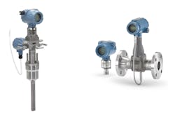Figure 3. Density compensation of volumetric flowmeters ensures accuracy when flow rates, pressure and temperatures change. Figure 3. Density compensation of volumetric flowmeters ensures accuracy when flow rates, pressure and temperatures change.