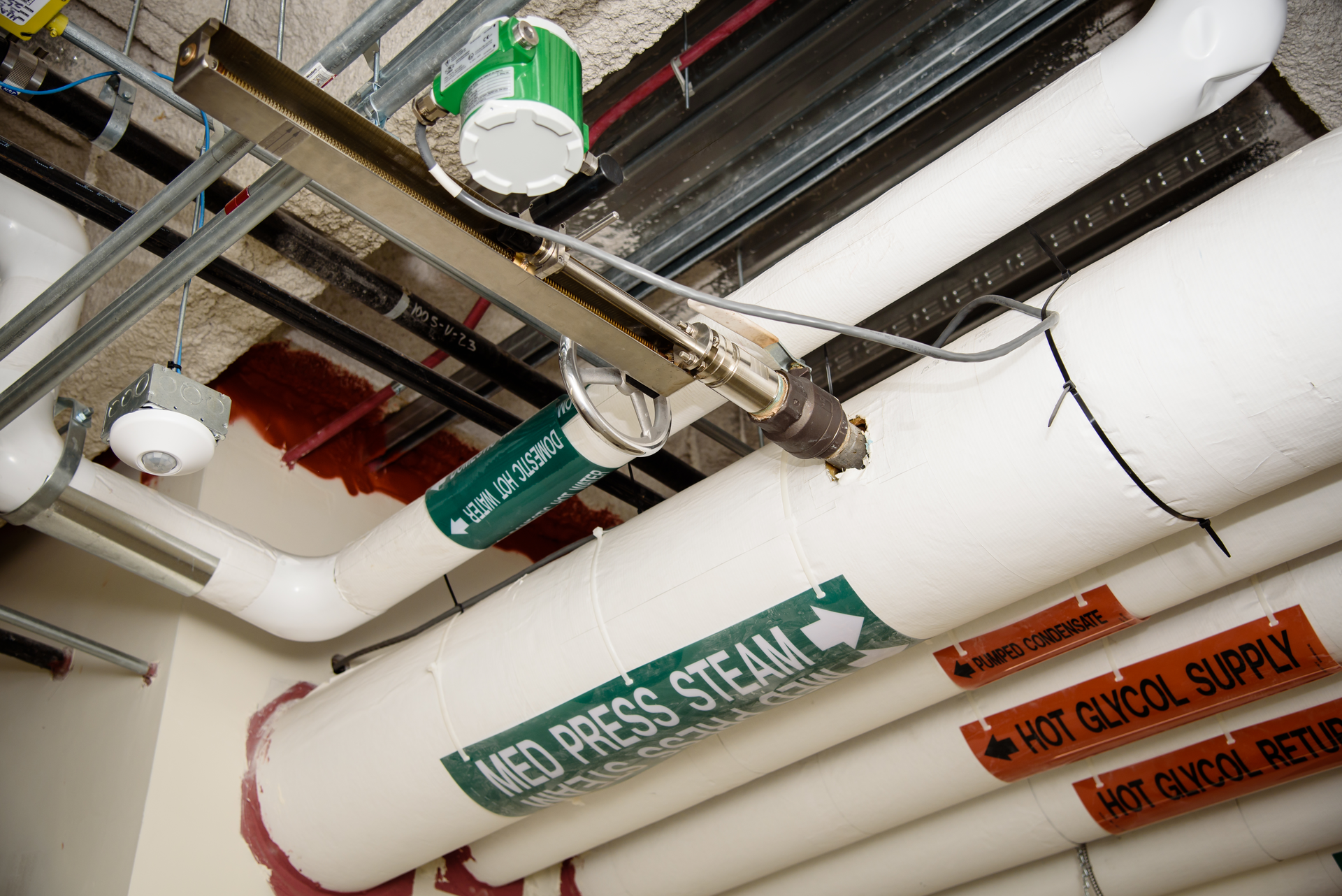 Figure 1. An insertion vortex flowmeter, metering steam entering a facility.