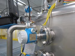 Figure 4. This Endress+Hauser Liquiphant high-high level instrument detects a level that&apos;s too high and could cause a spill.