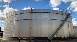 Figure 1: After a successful test of the SignalFire wireless tank gauging system on 25 tanks at one site, the bulk storage terminal company added them to 21 tanks at another site and then went back to the original site to upgrade 25 more tanks.
