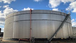 Figure 1: After a successful test of the SignalFire wireless tank gauging system on 25 tanks at one site, the bulk storage terminal company added them to 21 tanks at another site and then went back to the original site to upgrade 25 more tanks.