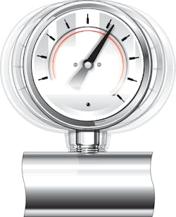 Figure 4. Excessive vibration can damage the gauge&rsquo;s components, leading to failure, and is often indicated by a visibly vibrating gauge or a missing window.