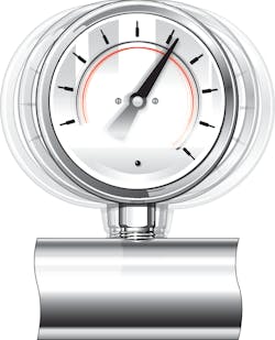 Figure 4. Excessive vibration can damage the gauge’s components, leading to failure, and is often indicated by a visibly vibrating gauge or a missing window. Figure 4. Excessive vibration can damage the gauge’s components, leading to failure, and is often indicated by a visibly vibrating gauge or a missing window.