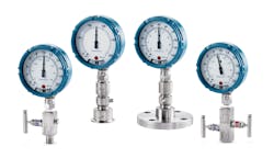 Figure 3: Emerson&rsquo;s Rosemount Pressure Gauges avoid common gauge failures by replacing mechanical components and Bourdon tubes with patented solid-state sensor technology that is designed to operate under extreme temperatures across a wide range of pressures.