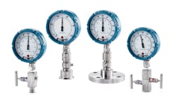 Figure 3: Emerson’s Rosemount Pressure Gauges avoid common gauge failures by replacing mechanical components and Bourdon tubes with patented solid-state sensor technology that is designed to operate under extreme temperatures across a wide range of pressures. Figure 3: Emerson’s Rosemount Pressure Gauges avoid common gauge failures by replacing mechanical components and Bourdon tubes with patented solid-state sensor technology that is designed to operate under extreme temperatures across a wide range of pressures.
