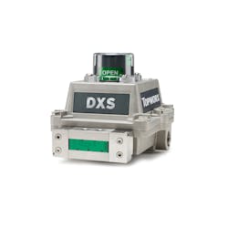 The corrosion resistance and heavy-duty construction of Emerson’s TopWorxTM DX-Series Controllers allows for reliable performance in virtually any plant condition. These discrete valve controllers enable automated on/off valves to communicate via a wide range of protocols and carry a variety of hazardous area certifications. The corrosion resistance and heavy-duty construction of Emerson’s TopWorxTM DX-Series Controllers allows for reliable performance in virtually any plant condition. These discrete valve controllers enable automated on/off valves to communicate via a wide range of protocols and carry a variety of hazardous area certifications.