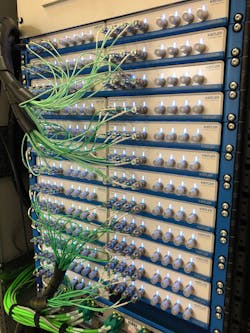 Accurately capturing wave impacts: signal processing and data acquisition for 100 pressure transducers from Kistler are handled by 25 LabAmp charge amplifiers with automatic synchronization at 100 kHz. Accurately capturing wave impacts: signal processing and data acquisition for 100 pressure transducers from Kistler are handled by 25 LabAmp charge amplifiers with automatic synchronization at 100 kHz.