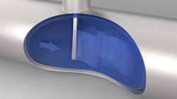 Figure 3: Liquid flow around a thermowell can create vibrations sufficient to cause fatigue-induced failure. Figure 3: Liquid flow around a thermowell can create vibrations sufficient to cause fatigue-induced failure.