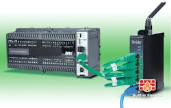 Figure 2: AutomationDirect StrideLinx VPN routers install on-site to access machine data and seamlessly and securely transmit that data to StrideLinx cloud services. Figure 2: AutomationDirect StrideLinx VPN routers install on-site to access machine data and seamlessly and securely transmit that data to StrideLinx cloud services.