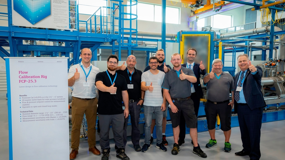 Endress+Hauser flow calibration rig at the Houston Campus