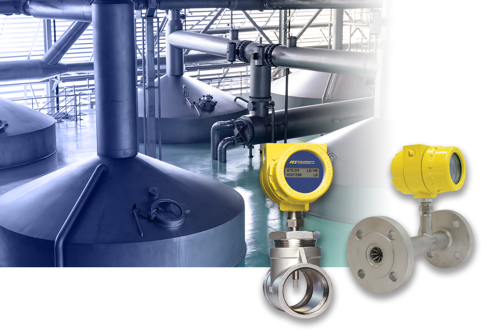 Figure 1: Brew house natural gas fermentation tank heating.