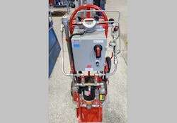 Figure 1: This filter cart has an internally plumbed particle counter to display ISO/SAE counts and temperature. This allows for real-time monitoring and verification of lubricant integrity during equipment installations and servicing. Figure 1: This filter cart has an internally plumbed particle counter to display ISO/SAE counts and temperature. This allows for real-time monitoring and verification of lubricant integrity during equipment installations and servicing.
