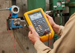 Figure 2: Simplifying the pressure calibrator process with fewer manual adjustments makes for more repeatability. Shown here is the Fluke 729 Automatic Pressure Calibrator.