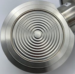 Figure 2. A 316L stainless steel diaphragm of an industrial grade pressure transmitter. Figure 2. A 316L stainless steel diaphragm of an industrial grade pressure transmitter.