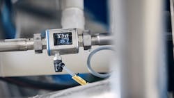 An Endress+Hauser Picomag electromagnetic flowmeter digitally transmits primary and secondary process variables — plus instrument diagnostic data — to a central host system via IO-Link. An Endress+Hauser Picomag electromagnetic flowmeter digitally transmits primary and secondary process variables — plus instrument diagnostic data — to a central host system via IO-Link.