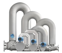 Figure 2: Coriolis flow meters, such as Emerson&rsquo;s Micro Motion ELITE Flow and Density Meters, are good choices for many natural gas measurement applications.