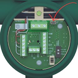 Figure 1: A built-in communication port permits direct communication between a meter and a laptop. Figure 1: A built-in communication port permits direct communication between a meter and a laptop.