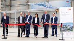 In a ceremony in Minden, ABB CEO Bj&ouml;rn Rosengren cut the ribbon to the new calibration hall in the presence of ABB&rsquo;s Peter Terwiesch, Business Area President, Process Automation Reiner Seecker, Factory Manager, Minden; Jacques Mulbert, Division President, Measurement &amp; Analytics, and Amina Hamidi, Business Line Manager Instrumentation.