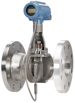 Figure 3: Vortex flow meters harness fluid characteristics to create alternating vortices when moving around an obstruction. Figure 3: Vortex flow meters harness fluid characteristics to create alternating vortices when moving around an obstruction.