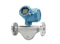 Figure 2. A Micro Motion 4700 Coriolis Transmitter is shown attached to a Micro Motion sensor, providing upgraded capabilities for both new installations and retrofits. Figure 2. A Micro Motion 4700 Coriolis Transmitter is shown attached to a Micro Motion sensor, providing upgraded capabilities for both new installations and retrofits.