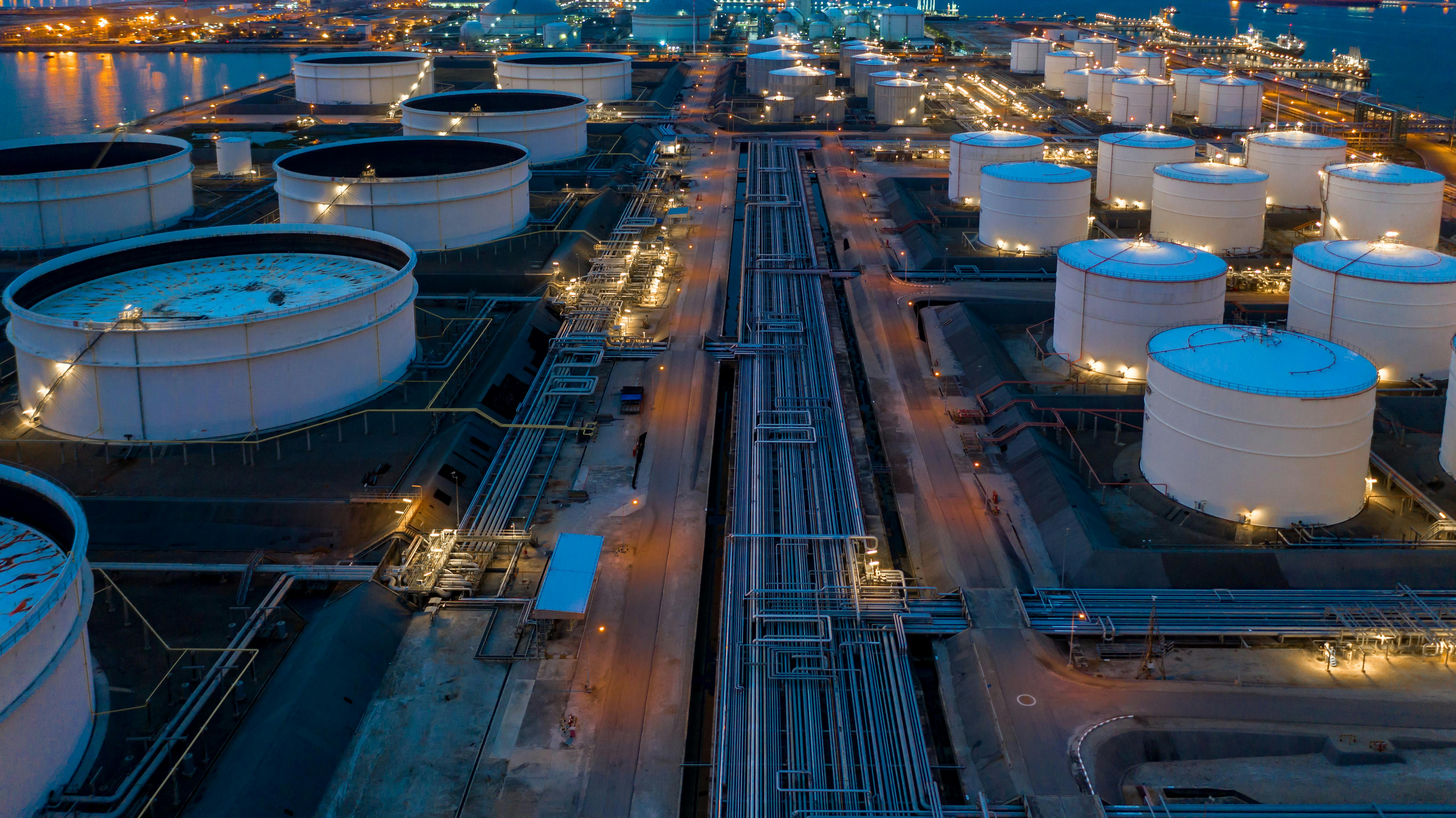 Figure 1: Tank farms are just one of the many types of widely distributed assets that can be easily accessed via a WirelessHART network.