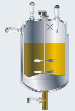 Figure 4: The Endress+Hauser Micropilot FMR43 radar level instrument, Liquiphant FTL43 point level switch and Cerabar PMP43 pressure transmitter help maintain optimal process conditions in a host of process environments, including bioreactors. Figure 4: The Endress+Hauser Micropilot FMR43 radar level instrument, Liquiphant FTL43 point level switch and Cerabar PMP43 pressure transmitter help maintain optimal process conditions in a host of process environments, including bioreactors.