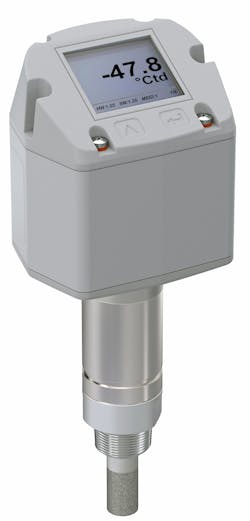 Emerson's new AVENTICS DS1 Dewpoint Sensor provides real-time monitoring of dew point, temperature, humidity, and air quality, ensuring enhanced reliability and preventing condensate-related issues in gas processes.