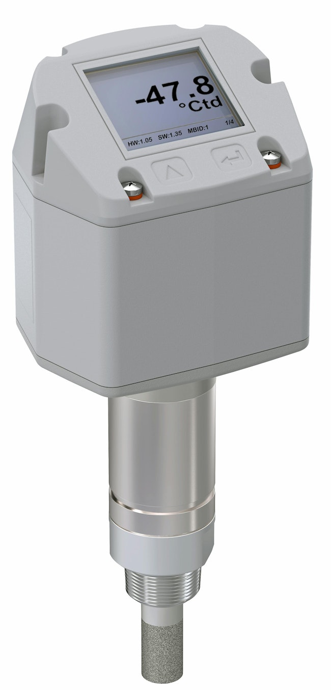 Emerson's new AVENTICS DS1 Dewpoint Sensor provides real-time monitoring of dew point, temperature, humidity, and air quality, ensuring enhanced reliability and preventing condensate-related issues in gas processes.