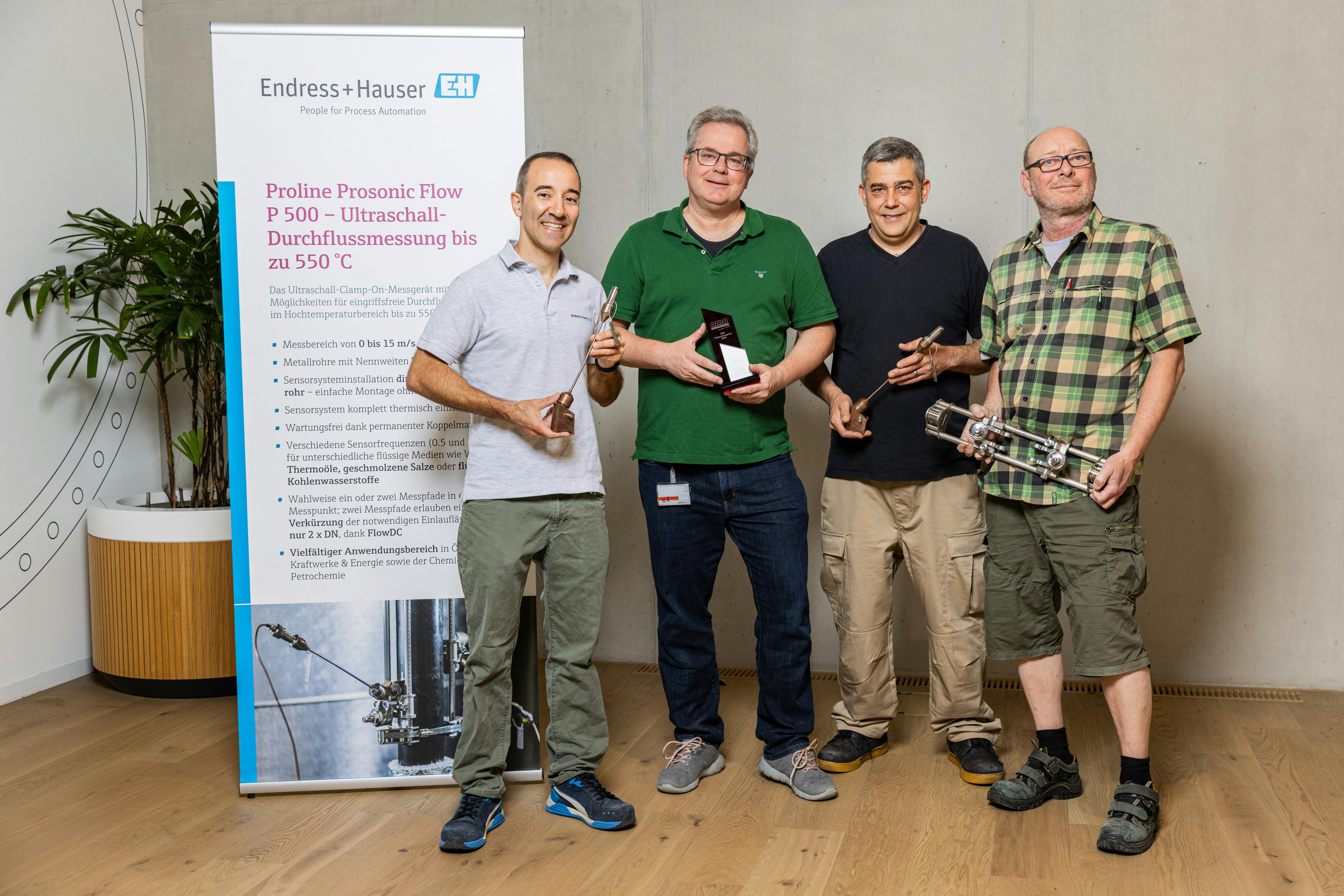 The development team of the Proline Prosonic Flow P 500 from Endress+Hauser Flow.